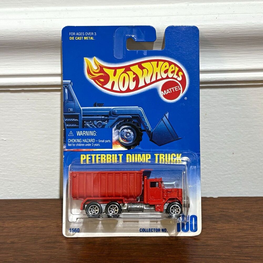 Hot Wheels Workhorses Peterbilt Dump Truck 1997 1:64 Red Diecast Unopened